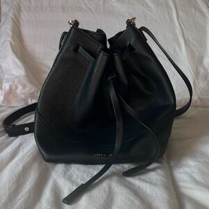 Faux Black Leather Bucket bag Love & Lore (crossbody and handbag)